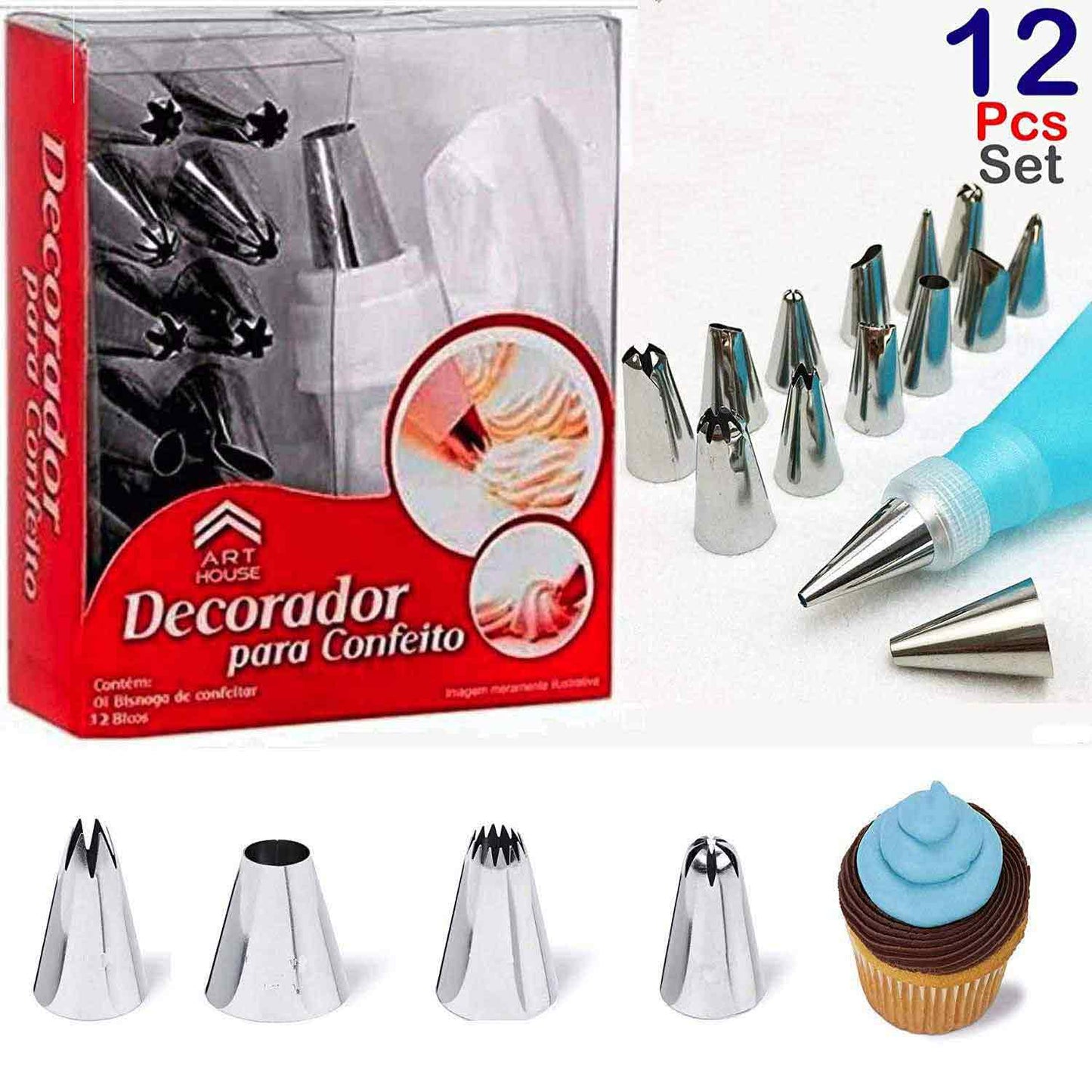 Cake Decorating Set with Steel Nozzles🧁